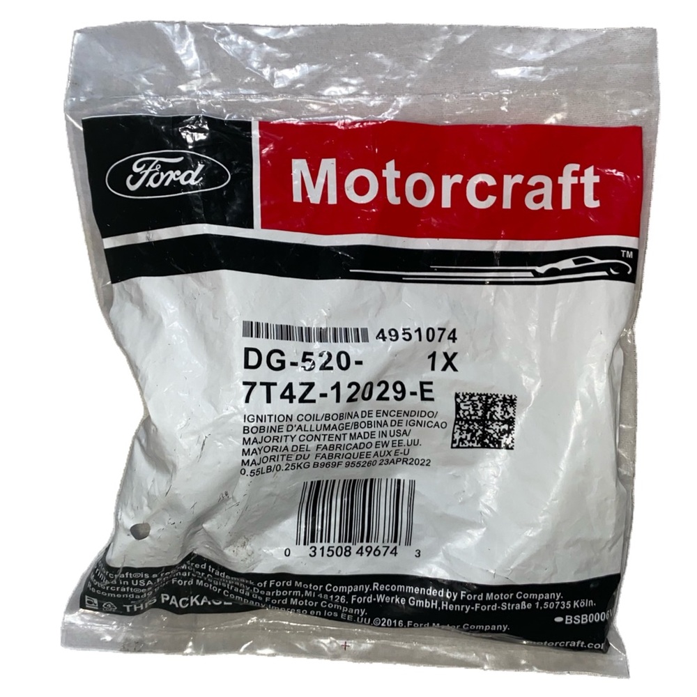 Ford Motorcraft DG-520-1X 7T4Z-12029-E Ignition Coil for 3.5L 3.7L V6 Engines